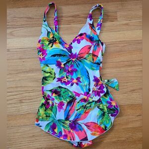 Maxine of Hollywood swimsuit skirted size 14 Resortwear Beach Vacation